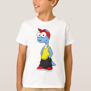 T-shirt Brontosaurus Habillé De Vêtements Hip hop.