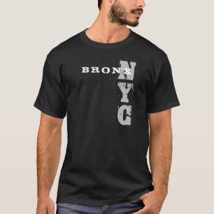 T-shirt Bronx Nyc Texte noir Design créatif