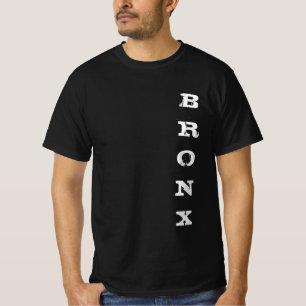 T-shirt Bronx Text Classic Nyc New York City Valeur noire