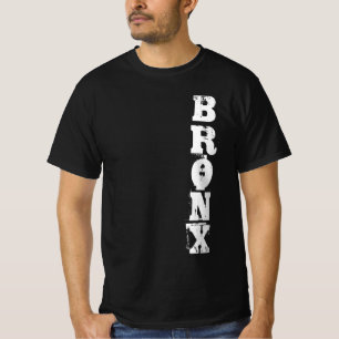 T-shirt Bronx Text Retro Classic Nyc New York City Black