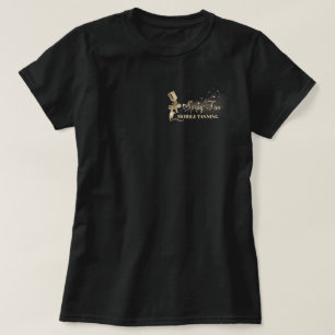 T-shirt Bronzage par pulvérisation de peinture Brown Dot