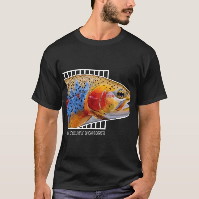 T-shirt Brook Trout Fishing Colorful Gift (Devant)