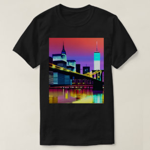 T-shirt Brooklyn Bridge en soirée / à la nuit