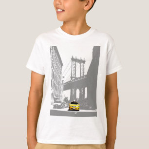 T-shirt Brooklyn Bridge Taxi jaune New York City Nyc Boys