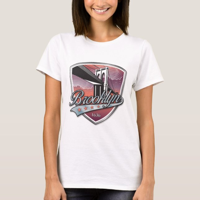 T-shirt Brooklyn Design Silver (Devant)