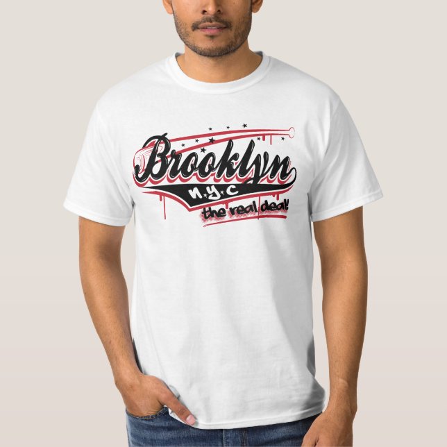 T-shirt Brooklyn "la vraie affaire " (Devant)