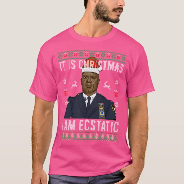T-shirt Brooklyn Neuf Capitaine Holt C'Est Noël (Devant)