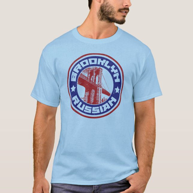 T-shirt Brooklyn Russe Américain (Devant)