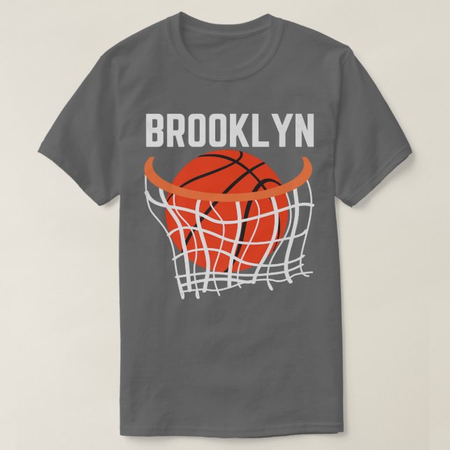 T-shirt Brooklyn ville de New York basketball net graphiqu (Design devant)