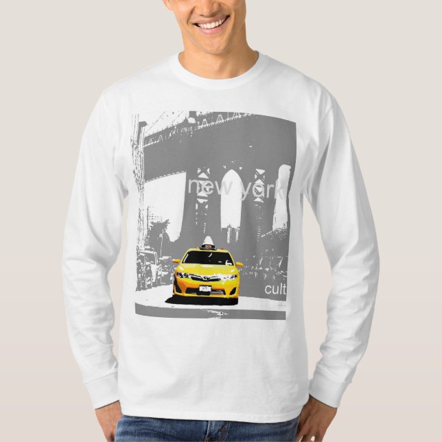 T-shirt Brooklyn Yellow Tax Nyc New York (Devant)