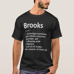 T-shirt Brooks Définition Nom personnalisé Amusant Anniver
