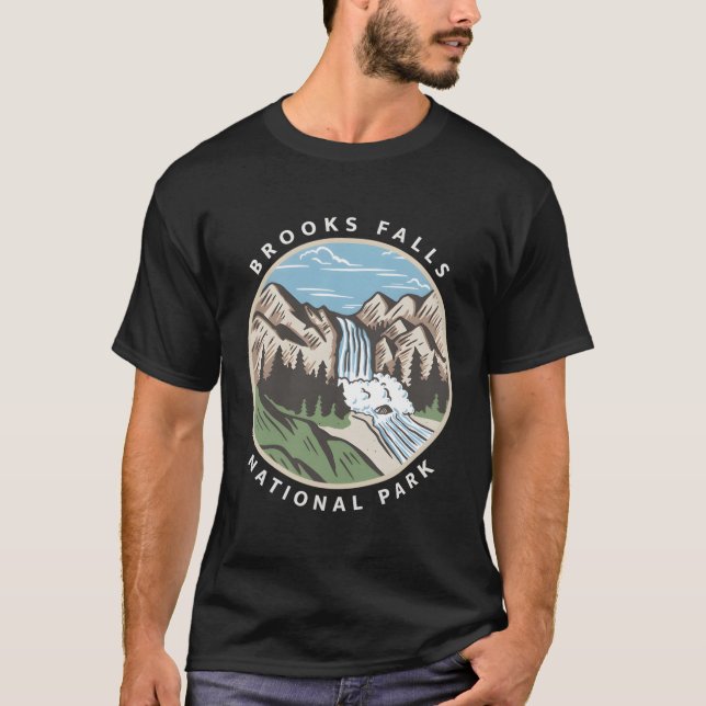 T-shirt Brooks Falls Alaska (Devant)