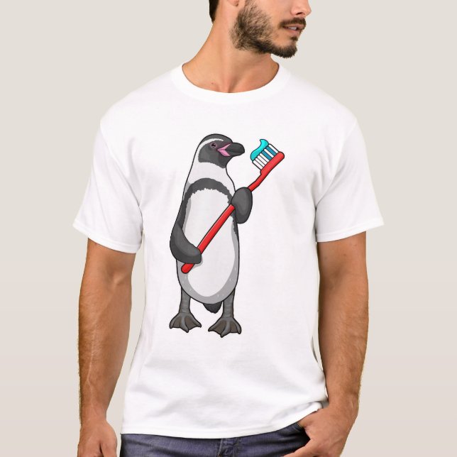 T-shirt Brosse à dent de pingouin (Devant)