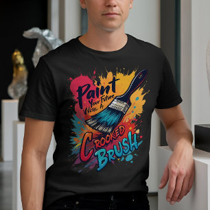 T-shirt Brosse à peinture rapide avec typographie inspiran
