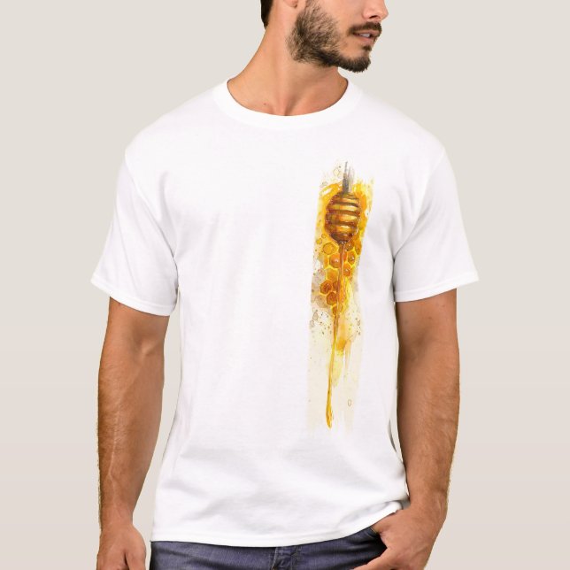 T-shirt Brosse à trait de miel doré (Devant)