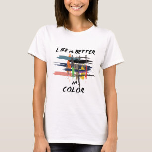 T-shirt "Brosses colorées de la vie"