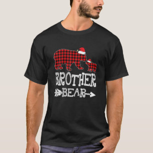 T-shirt Brother Bear Christmas Pajama Red Plaid Buffalo Fa