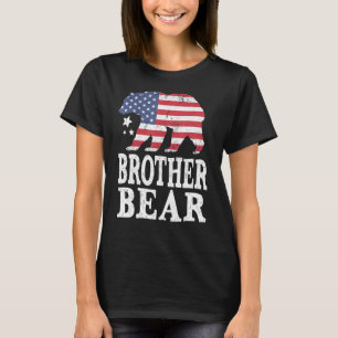 T-shirt Brother Bear Patriotique Drapeau Correspondant Fam