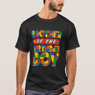 T-shirt Brother Birthday Boy Building Bricks Family Party