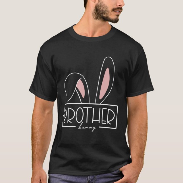 T-shirt Brother Bunny Costume Egg Hunt Family Rabbit Ears  (Devant)