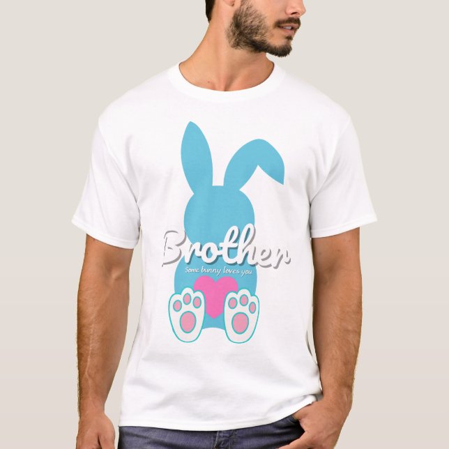 T-shirt Brother Bunny - Jolie famille Cadeau de Pâ (Devant)