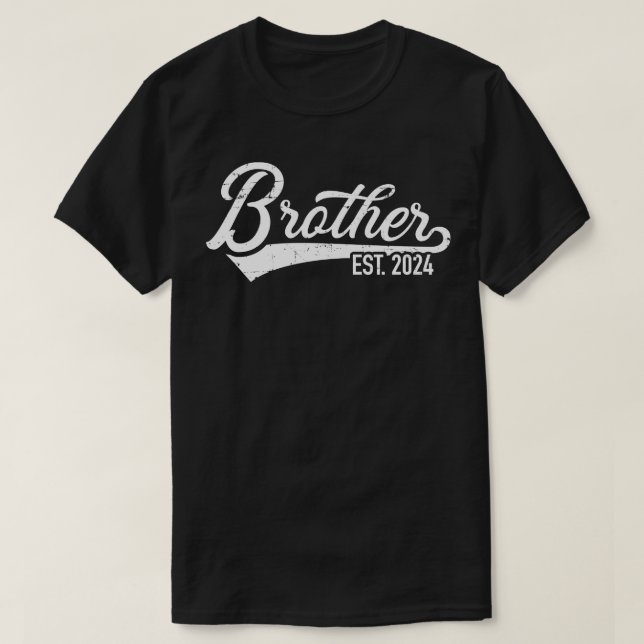 T-shirt Brother est 2024 pour bro être (Design devant)