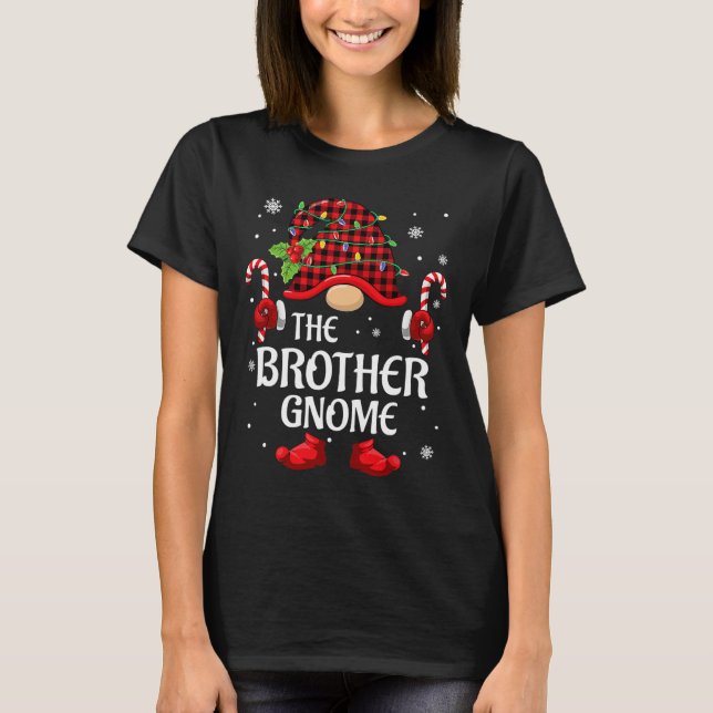 T-shirt Brother Gnome Matching Christmas Pjs For Family  (Devant)