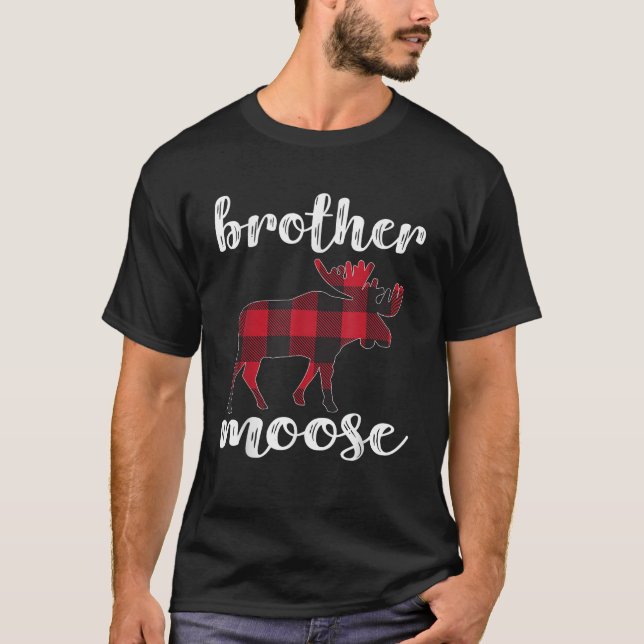T-shirt Brother Moose Matching Family Christmas Clothes Pl (Devant)