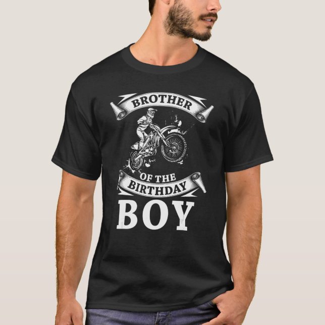 T-shirt Brother Of The Birthday Boy Bike Mx Dirt Biking B (Devant)