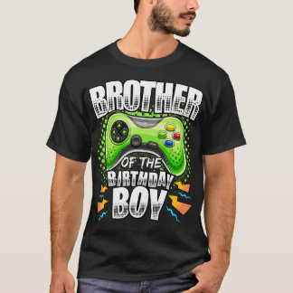 T-shirt Brother of the Birthday Boy Matching Video Jeu Bi