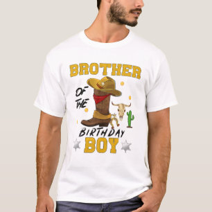 T-shirt Brother Of The Birthday Boy Theme Cowboy Party Fun