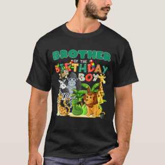 T-shirt Brother Of The Birthday Boy Zoo Anniversaire Safar