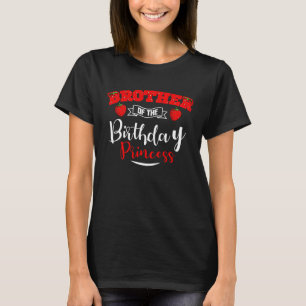 T-shirt Brother Of The Birthday Princess Strawberry Theme 