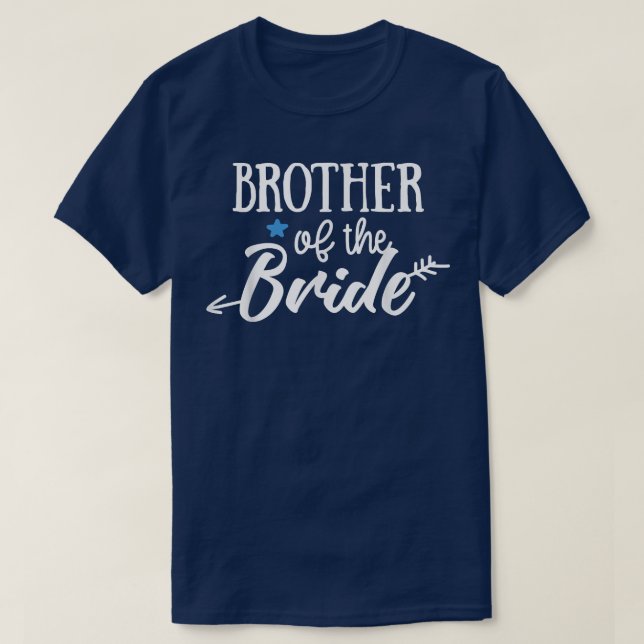 T-shirt Brother Of The Bride Arrow Wedding or Bachelorette (Design devant)
