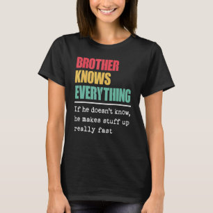 T-shirt Brother Sait Tout Fier Meilleur Grand Bro