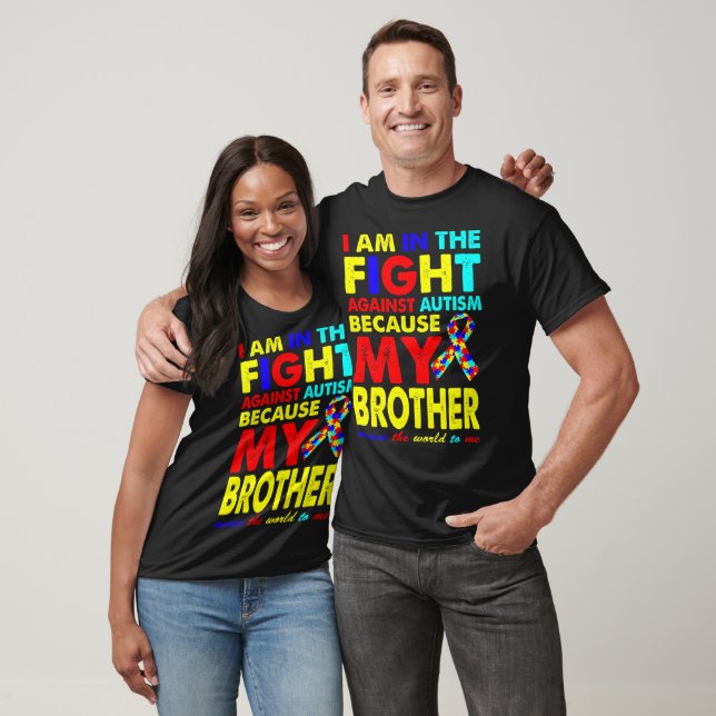 T-shirt Brother Sensibilisation sur l'autisme Puzzle cadea (Unisexe)