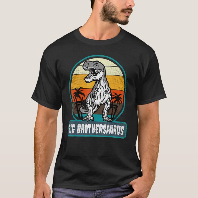 T-shirt Brothersaurus  Dinosaur Boys Big Brother (Devant)