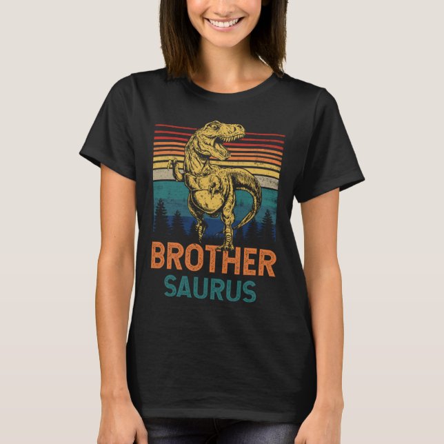 T-shirt Brothersaurus Rex Dinosaur Brother Saurus Family M (Devant)