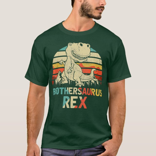 T-shirt Brothersaurus Rex Dinosaur Fête des pères (Devant)