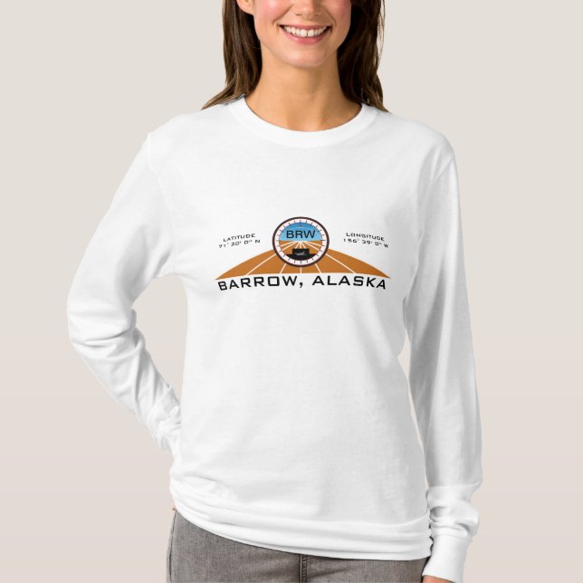 T-shirt Brouette, chemise d'aéroport de l'Alaska (BRW) (Devant)