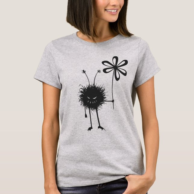T-shirt Brouillard mignon à fleurs de goth (Devant)