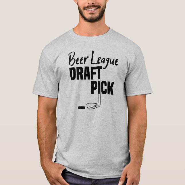 T-shirt Brouillon de hockey de la Ligue de bière (Devant)
