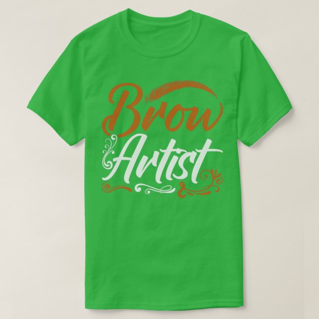 T-shirt Brow Technicien Cosmetologue maquillage de beauté  (Design devant)