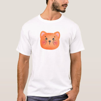 T-shirt Brown Cat Cute Face