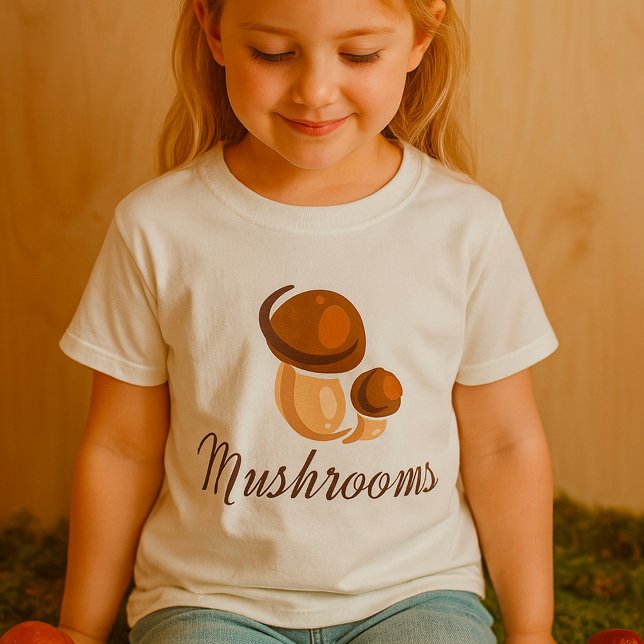 T-shirt Brown Champignons Whimssical Nature Nourriture (Créateur téléchargé)