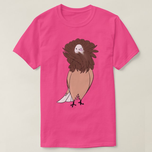 T-shirt Brown Jacobin Pigeon 2 (Design devant)