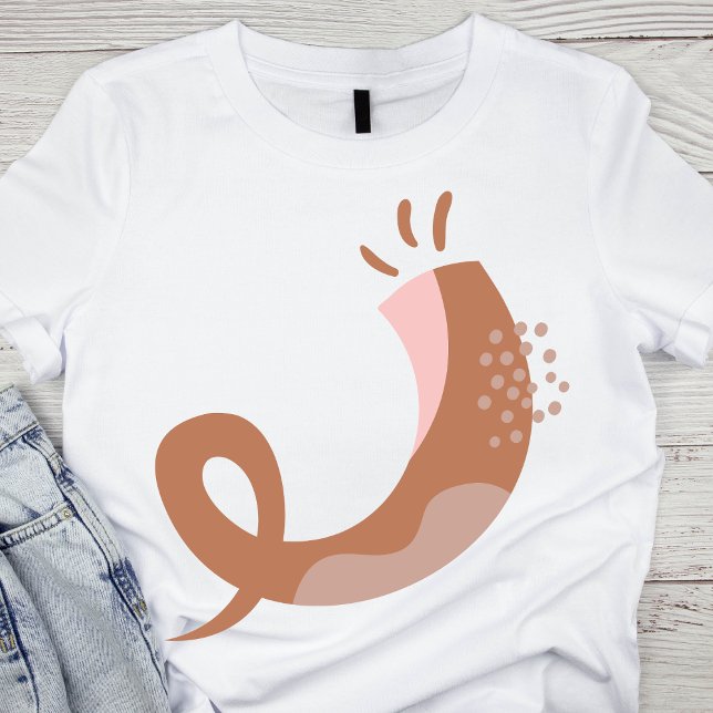 T-shirt Brown moderne et rose Yom Kippour Shofar (Créateur téléchargé)