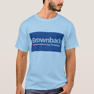 T-shirt Brownback bleu pour le Président Shirt