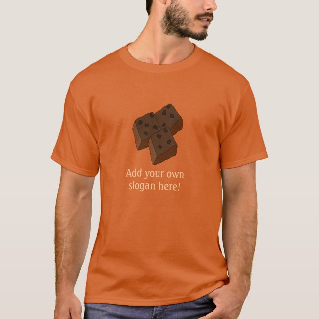 T-shirt Brownies chocolat : Slogan personnalisable (Devant)