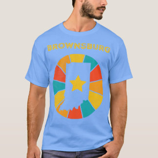 T-shirt Brownsburg Indiana Vintage Souvenir déshabillé 1
